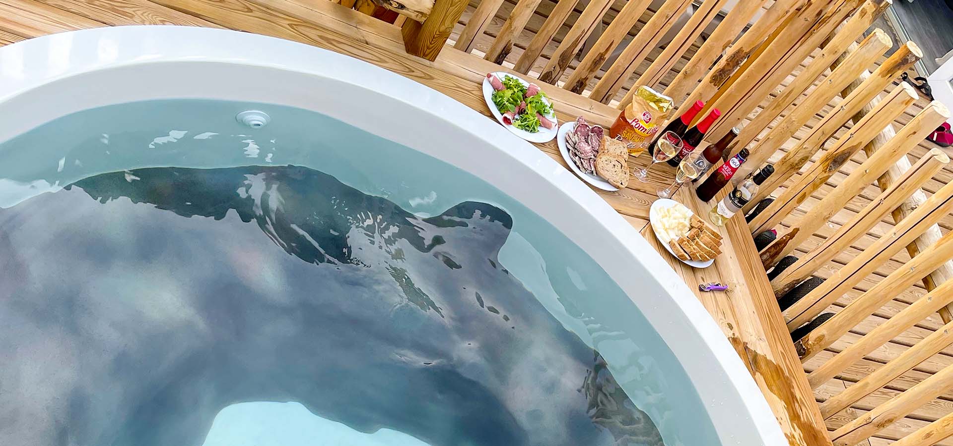 Camping porto vecchio bungalow 400 bain detente aperitif